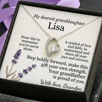 Personalized Name Necklace for Granddaughter - Free Engraving & Gift Box