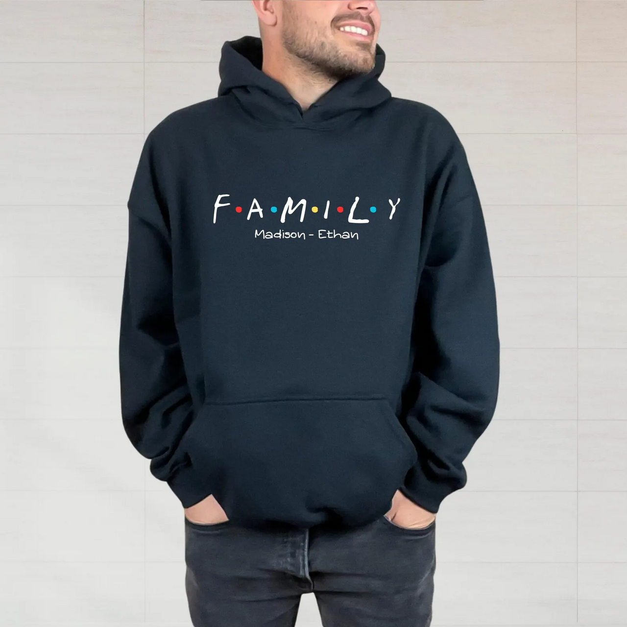 Custom Family Name Sweatshirt, Matching Personalized Hoodie