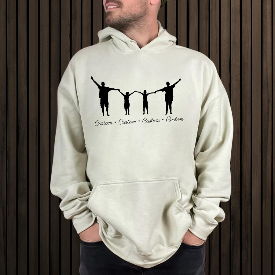 Custom Family Name Sweatshirt, Matching Personalized Hoodie