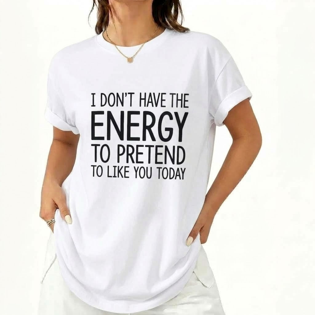 Women's Letter Print Drop Shoulder T-Shirt
