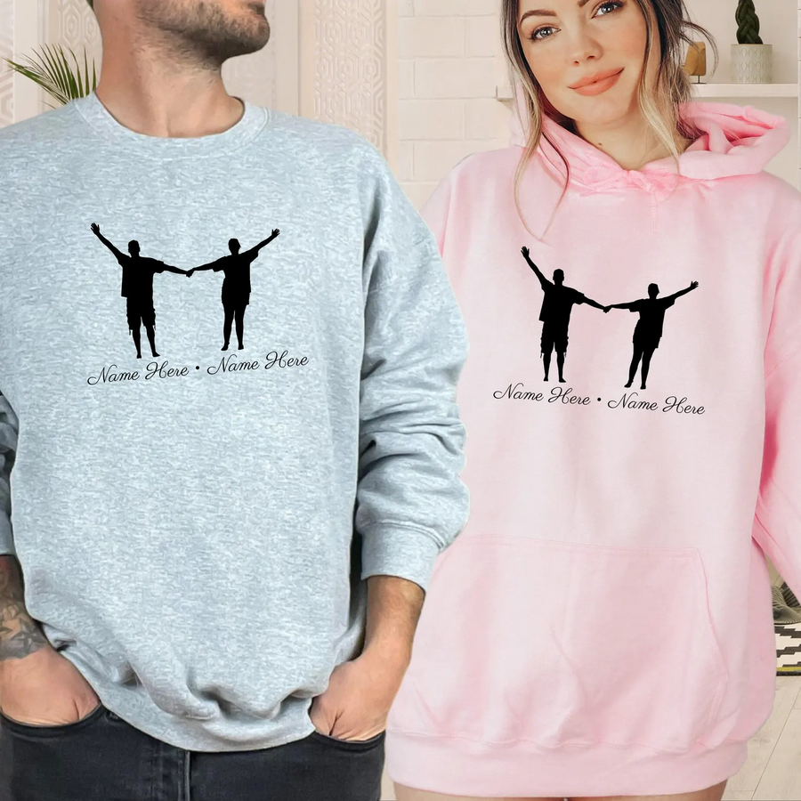 Custom Family Name Sweatshirt, Matching Personalized Hoodie