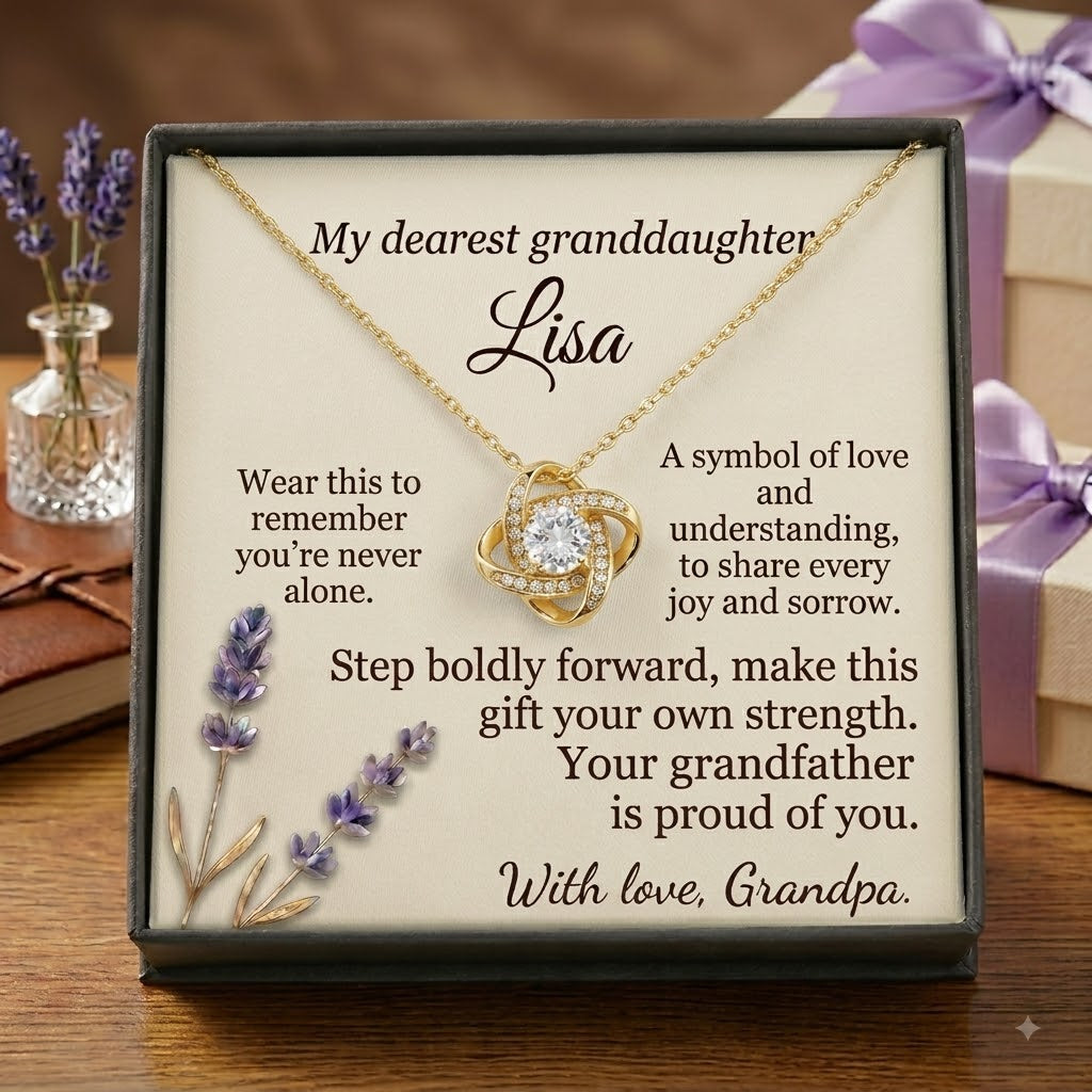 Personalized To My Granddaughter Necklace, Custom Name Jewelry Gift for Granddaughter, Birthday Graduation Gift