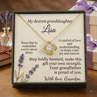 Personalized To My Granddaughter Necklace, Custom Name Jewelry Gift for Granddaughter, Birthday Graduation Gift
