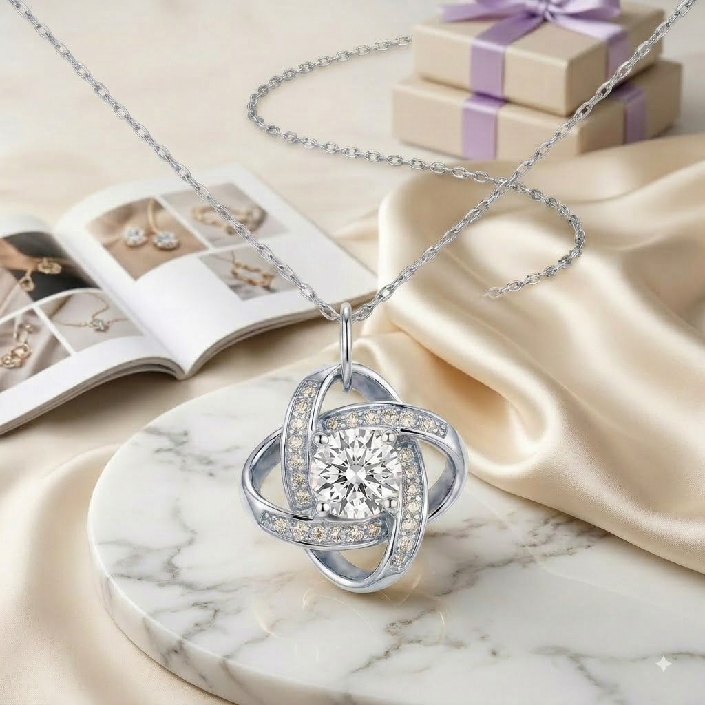 Personalized Love Necklace for MOM, Custom Name Necklace Gift with Message Card, Anniversary Birthday Jewelry Gift for Her
