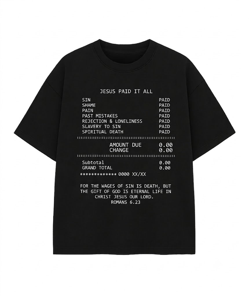 "Jesus Paid It All" Christian Graphic T-Shirt