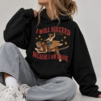 I Will Succeed Because I Am Insane Tee, Funny Cowgirl Shirt Retro Tiger