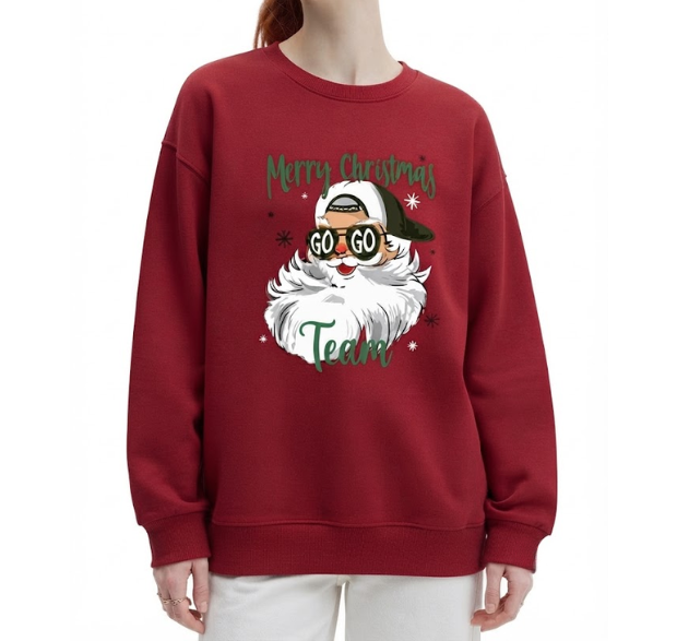 Cool Santa Christmas Shirt, Holiday Graphic Crewneck, Xmas Gift