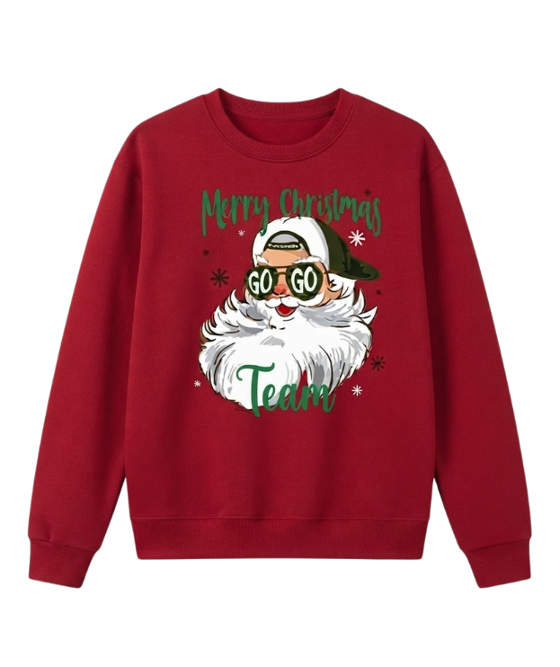 Cool Santa Christmas Shirt, Holiday Graphic Crewneck, Xmas Gift
