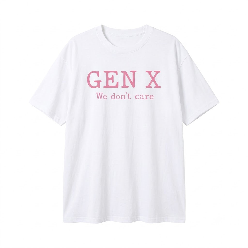 Gen X "We Do Not Care" Graphic T-Shirt - Sarcastic Humor Cotton Tee