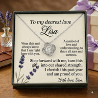 Personalized Love Necklace for Girlfriend, Custom Name Necklace Gift with Message Card, Anniversary Birthday Jewelry Gift for Her