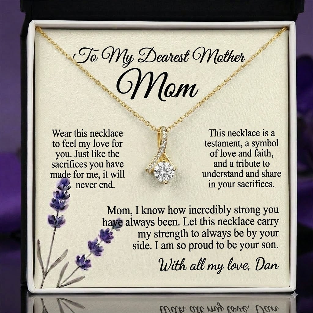 Personalized Name Necklace for MOM, - Free Engraving & Gift Box