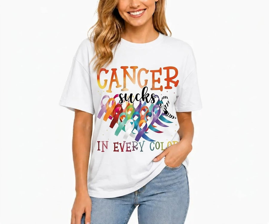 Cancer Sucks In Every Color T-Shirt