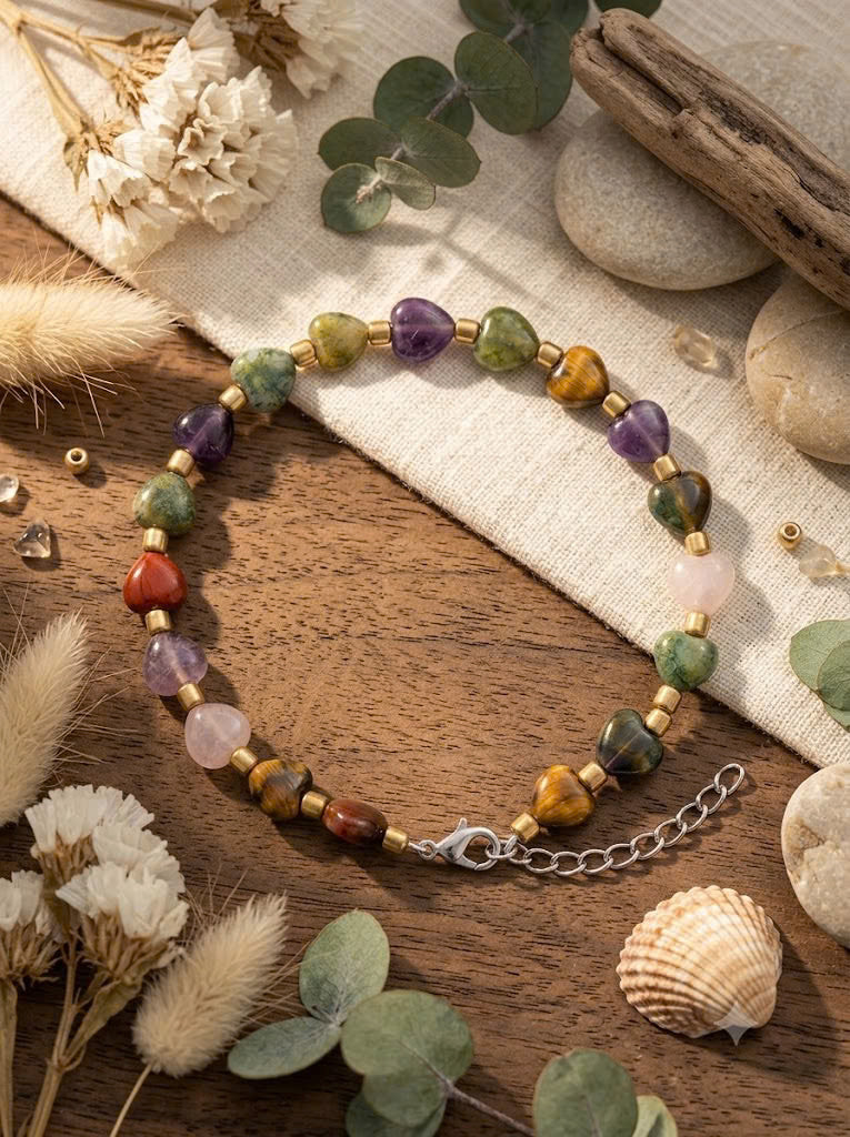 Custom Granddaughter Bracelet, Personalized Heart Crystal Bracelet, To My Granddaughter Gift Box