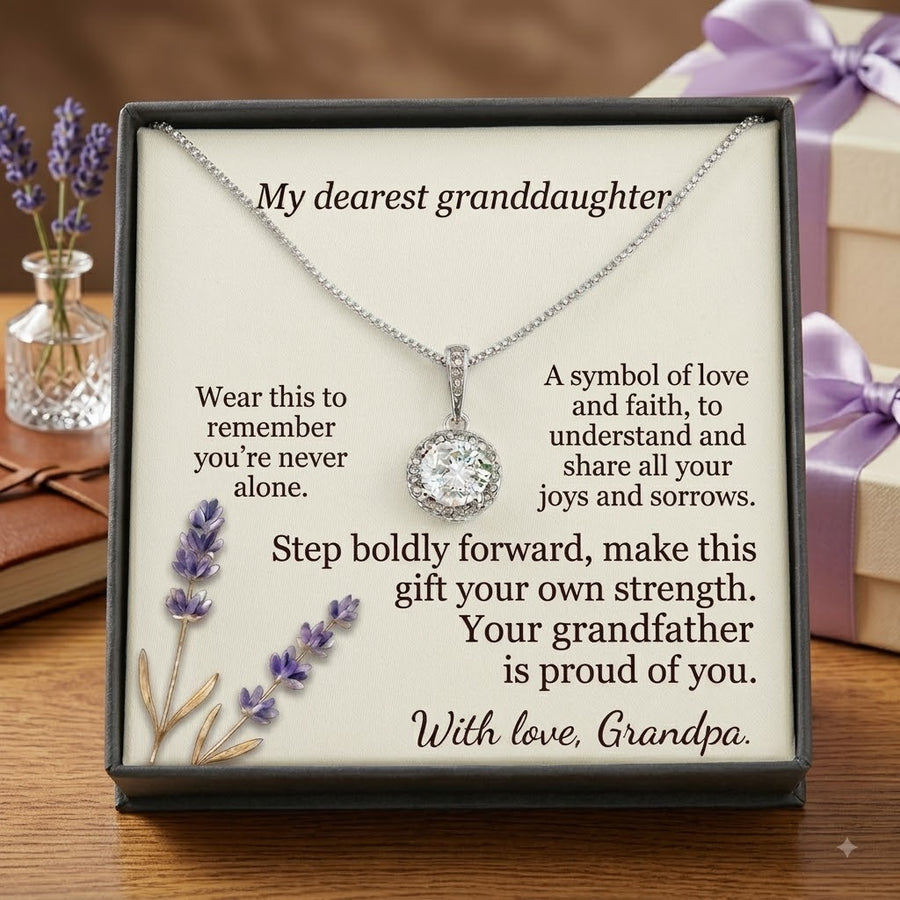 Personalized To My Granddaughter Necklace, Custom Name Jewelry Gift for Granddaughter, Birthday Graduation Gift
