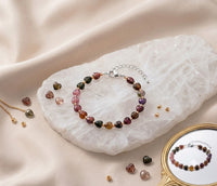 Personalized Heart Stone Bracelet for Granddaughter, Custom Message Card Jewelry, Meaningful Gift from Grandfather,