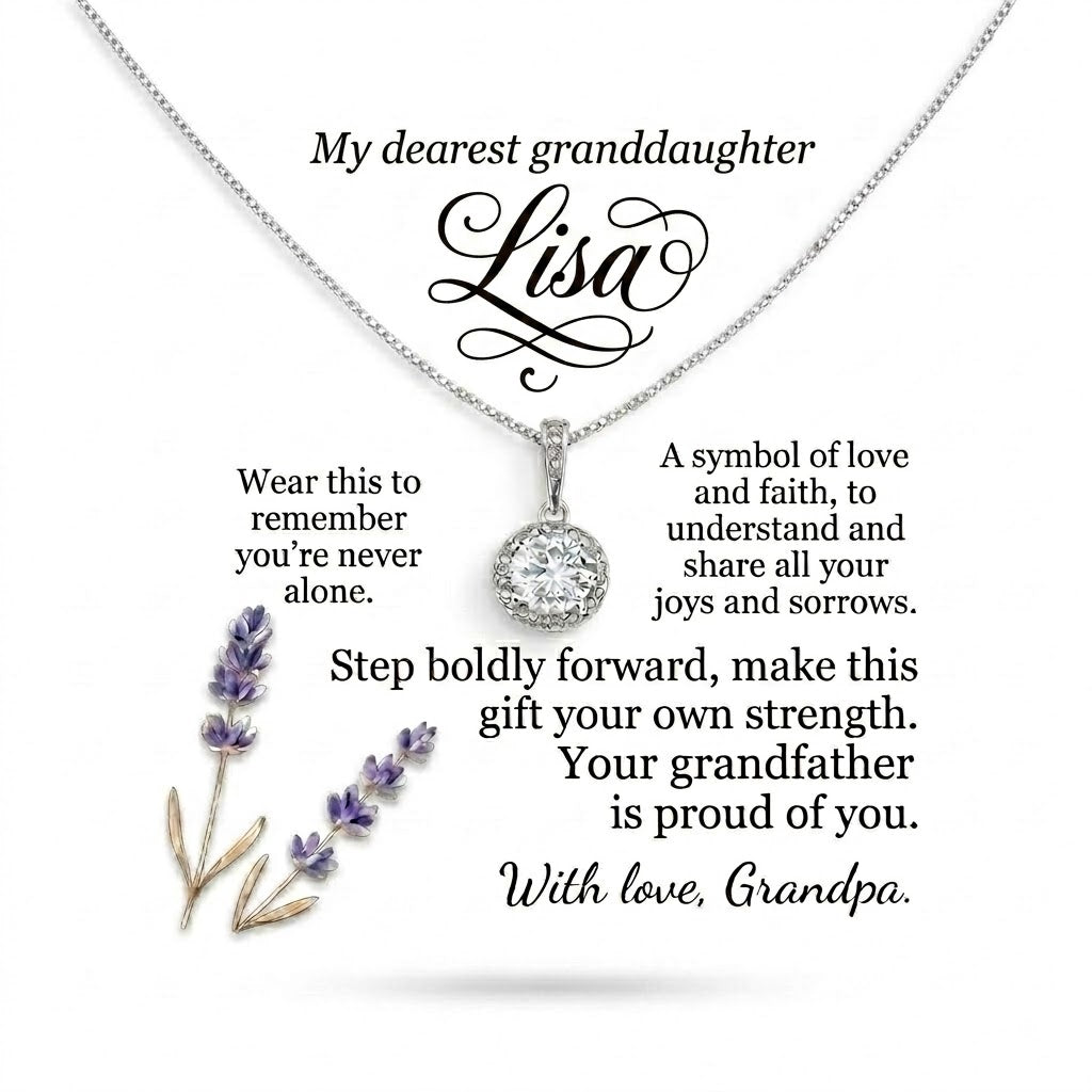 Personalized To My Granddaughter Necklace, Custom Name Jewelry Gift for Granddaughter, Birthday Graduation Gift